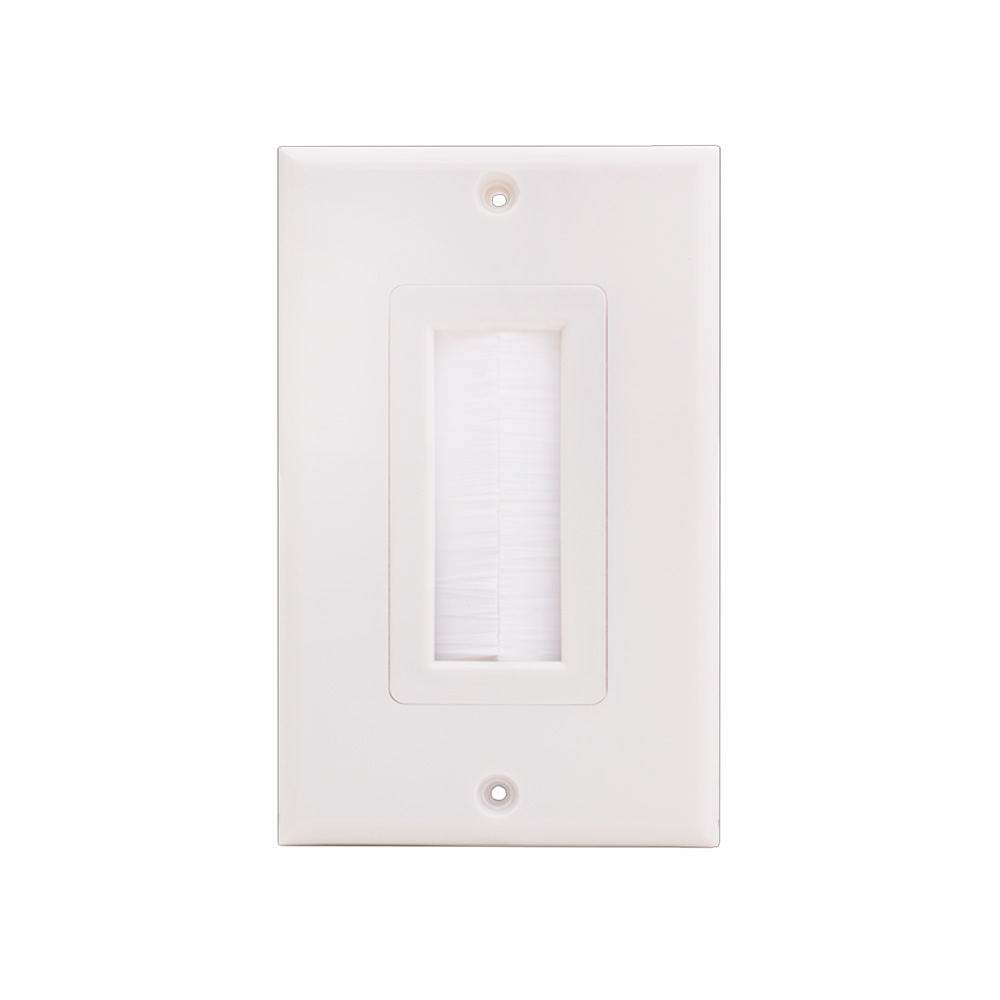 Feedthrough Wall Plate Brush Type, Decora Style